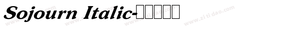 Sojourn Italic字体转换